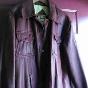 Faux leather jacket, vintage, men's medium